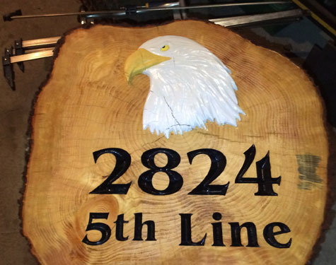 Custom wood carving by Creative CNC machine shop in Bradford